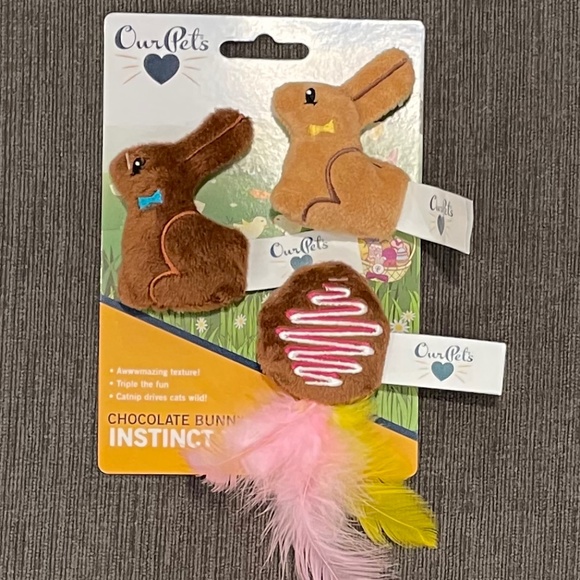 Our Pets Cat Chocolate Bunny 3 Pack Catnip Cat Toys Poshmark